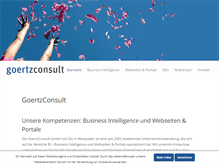 Tablet Screenshot of goertzconsult.de